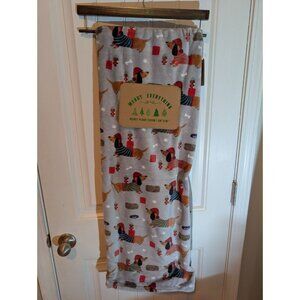 Dachshund Christmas Plush Throw Blanket 50 x 70. New With Tags.